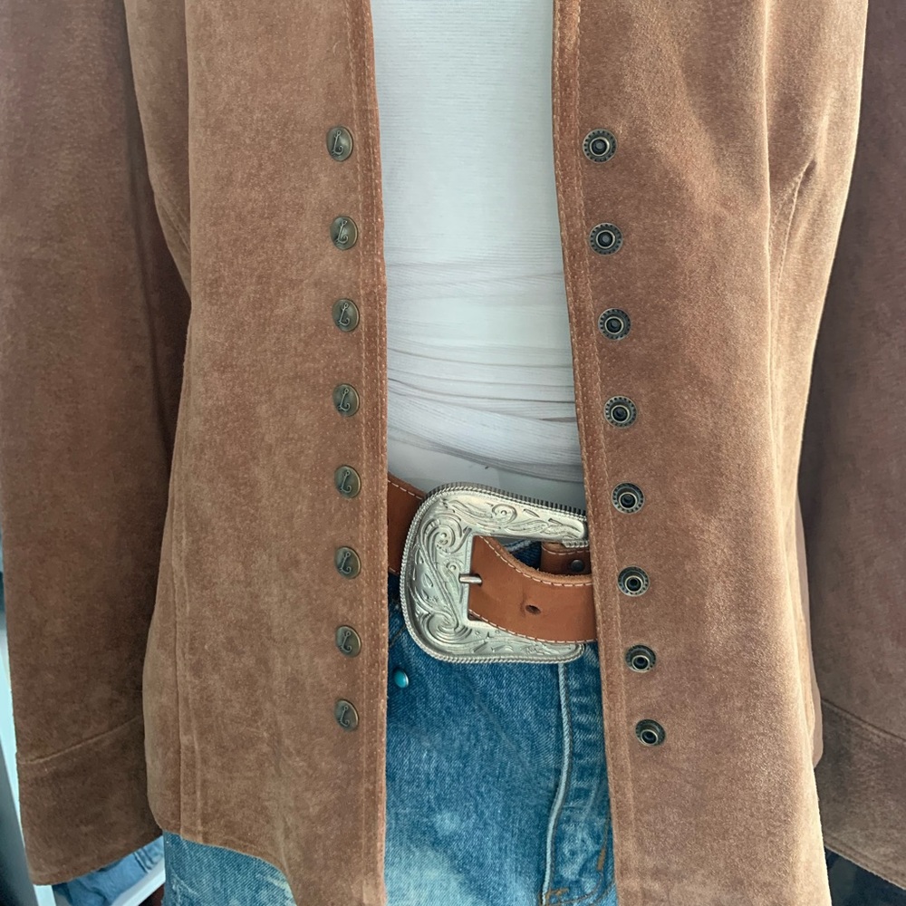 Authentic Brown Leather/ Suede Jacket - image 2